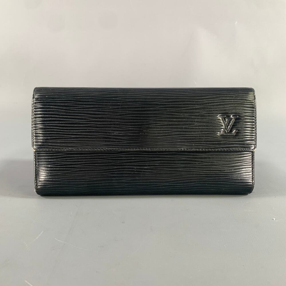 LOUIS VUITTON Black Epi Leather Wallet